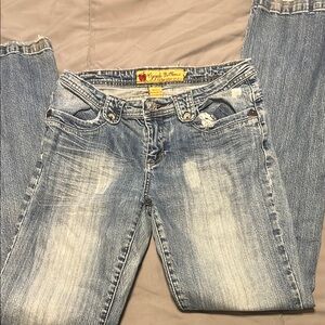 Apple Bottoms Blue Flare Wide Leg Jeans